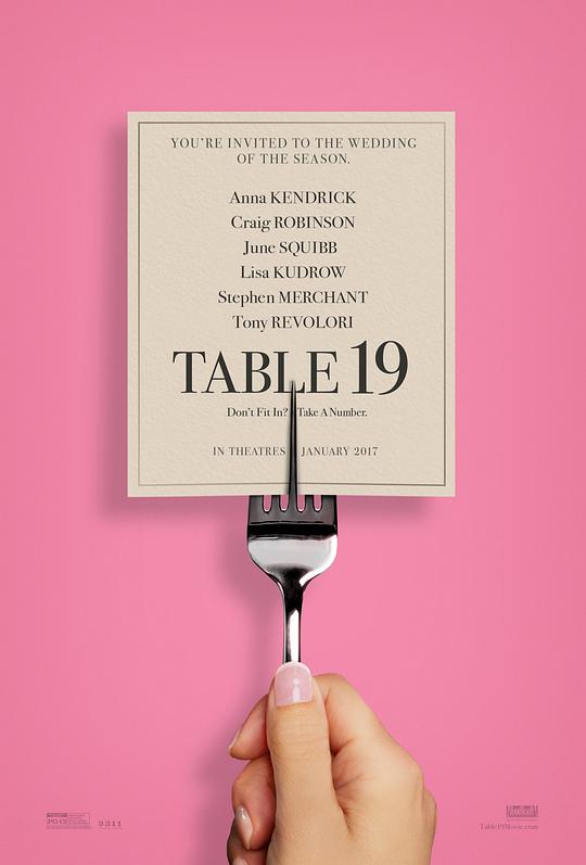 婚宴桌牌19号的海报