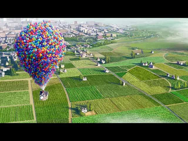 妻子过世，丈夫为了实现她儿时的梦想孤注一掷，用数万气球把房子搬到了传说中的“天堂瀑布”！