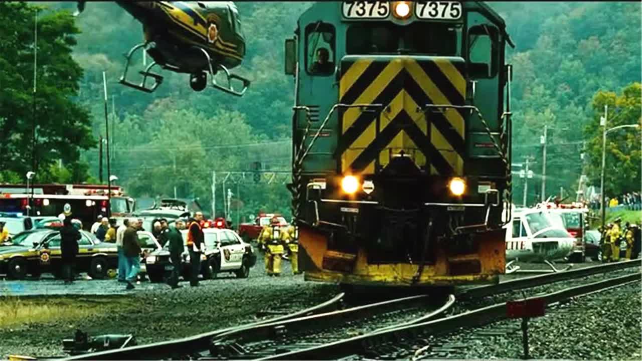 美国47节火车失控，上万民众生命遭受威胁，老车长用老式火车头拼死与之拔河！